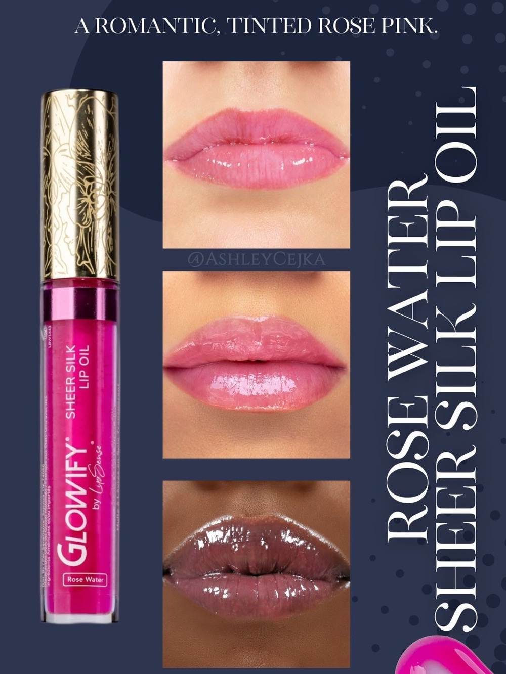 LipSense Glowify Sheer Silk Lip Oil — Rose Water Pink